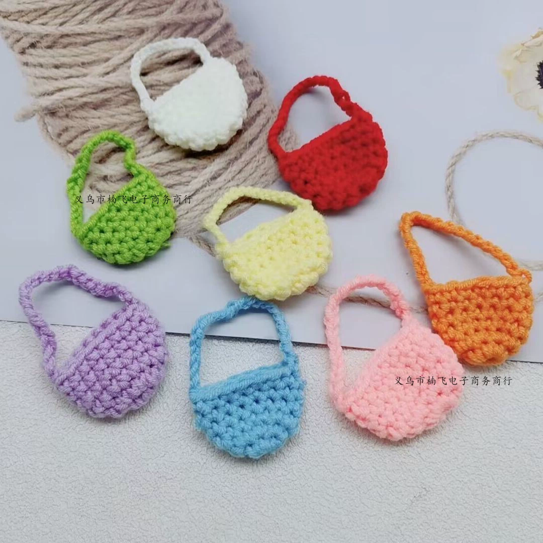 Маленькая плечевая сумка, наушники, сумка для оборудования HANDMADE, кошелек, милый вышитый крючком, bluetooth, DIY
