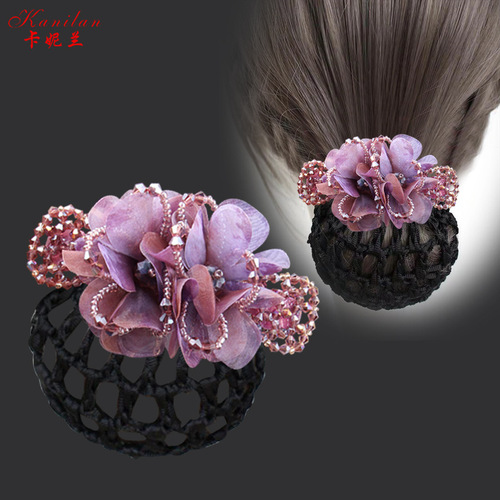 Headwear Korean flight attendant nurse professional hair clips net hairpins top clips hair net clips hair accessories