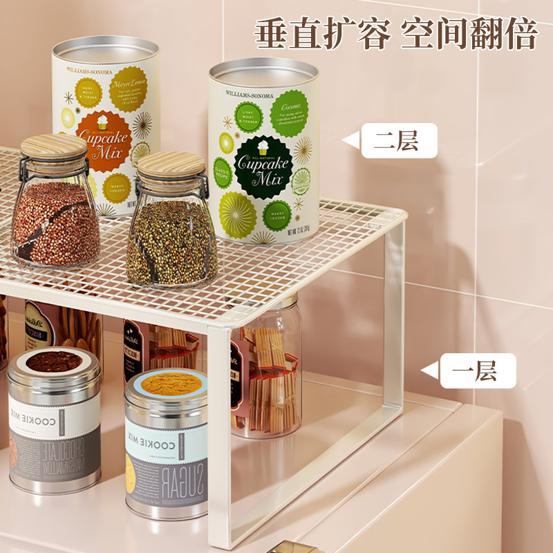 冰箱顶部置物架可伸缩上方收纳架家用橱柜分层隔板厨房台面整理架|undefined