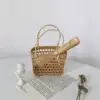 Straw square basket