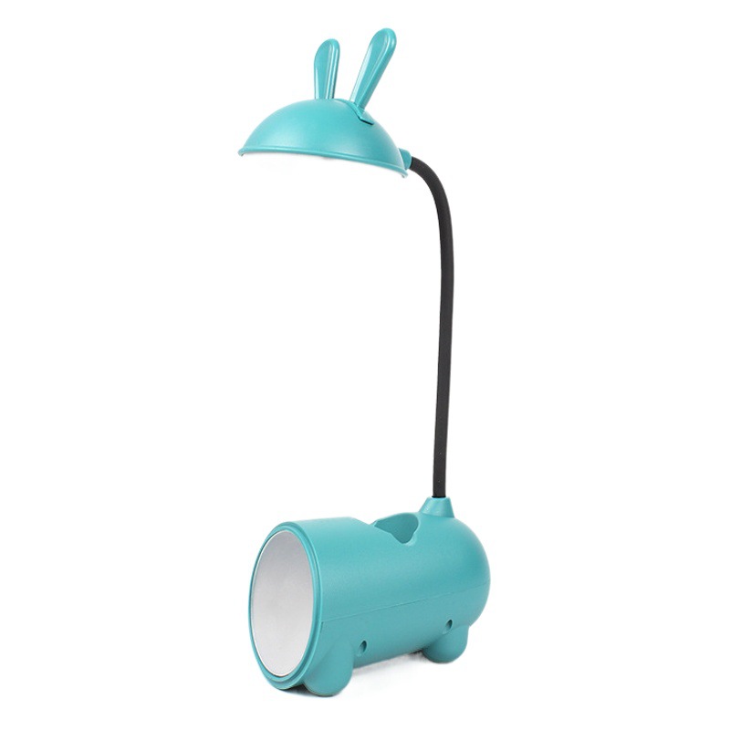 Lámpara de Escritorio con Portalápices de ABS, Recargable USB, Control Táctil, para Dormitorio y Oficina