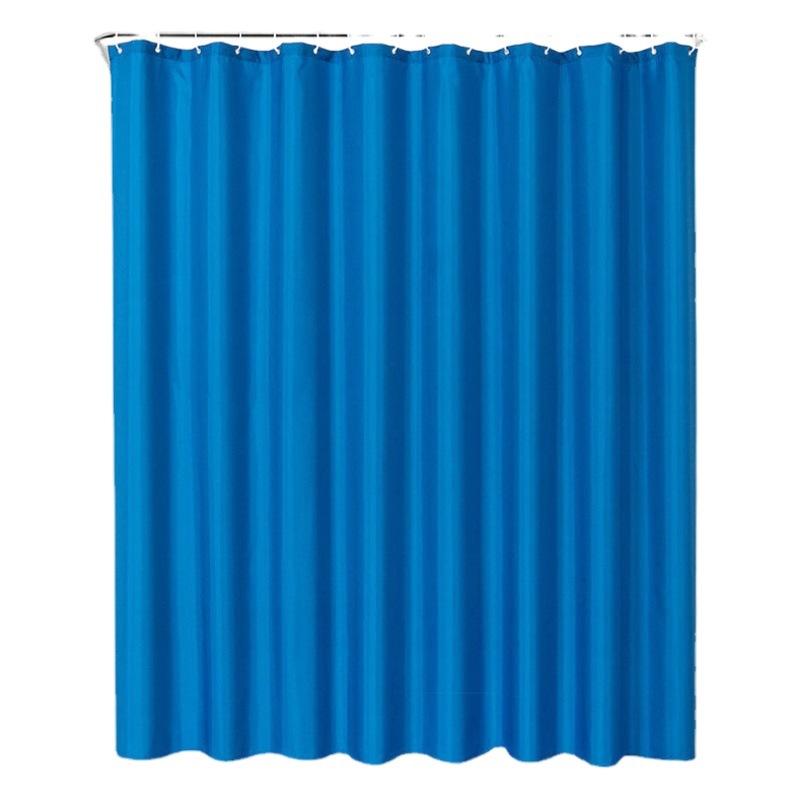 Polyester Waterproof Shower Curtain Amazon Bestseller Solid Color Bathroom Shower Curtain Fabric Shower Partition Curtain Mildew-Proof Hotel Wholesale Thickened
