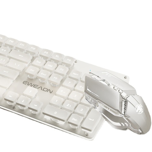 Forerunner Silent Keyboard and Mouse Set Wired Mechanical Feel Computer Notebook Girls Silent Office Typing