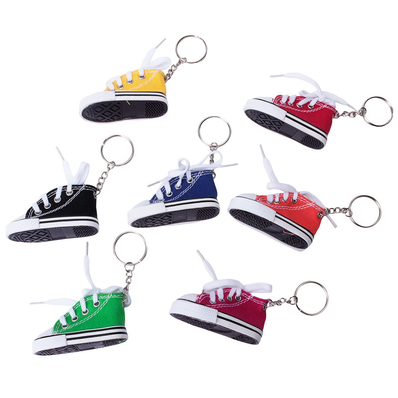 Mini Canvas Shoes, Fashionable Bicycles, Motorcycle Foot Supports, Small Sneakers, Ornaments, Simulated Shoe Keychains