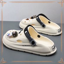 洞洞男款新款夏季外穿防滑耐磨凉鞋厚底沙滩户外情侣拖鞋男士拖鞋