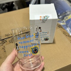 高颜値夏かわいいペンギンクールグラス小衆insシンプル高ホウ素シリコンカップ耐高温卸売り