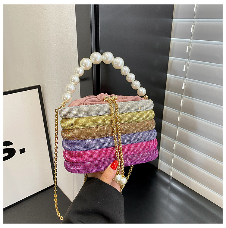 Women's Small All Seasons Pu Leather Solid Color Elegant Classic Style Round String Shoulder Bag Handbag Chain Bag display picture 1