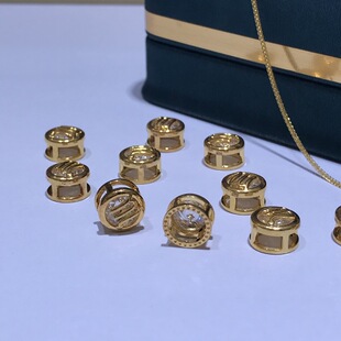 18K Gold Capricorn Constellation Pendant Au750 Color Gold Necklace Clavicle Chain Versatile Fashion Transfer Beads Factory Gold