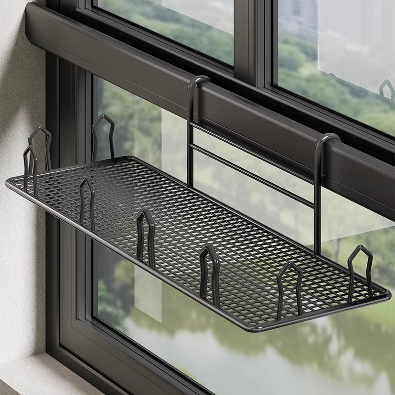 Tendedero Colgante de Balcón de Hierro Fijo para Balcón y Ventana