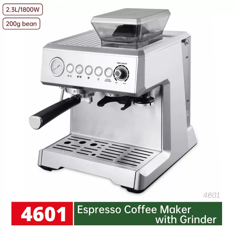 咖啡磨豆出半自动家用带研磨一体机泵压式意式浓缩咖啡机ins风
