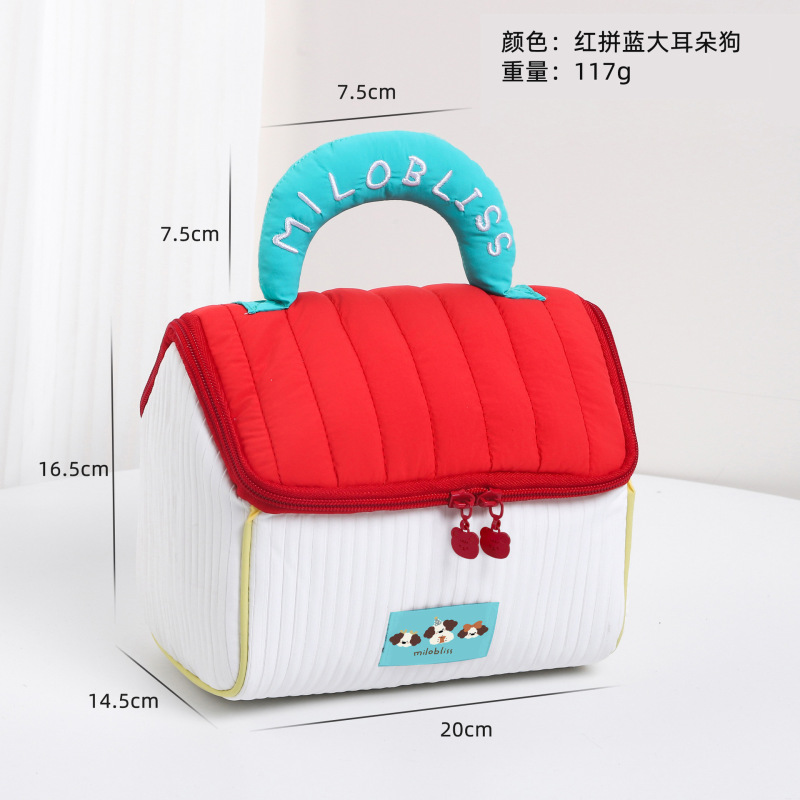 かわいいハウス化粧品バッグ大容量キャビンポータブル収納袋結婚式満月お土産収納袋|undefined