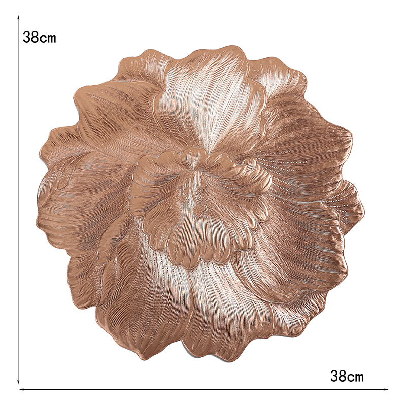 Nuevo mantel de pvc de flor de camelia transfronterizo, fondo real, bronceado, aislamiento térmico, antimanchas, mantel de mesa, mantel occidental de Huarui al por mayor