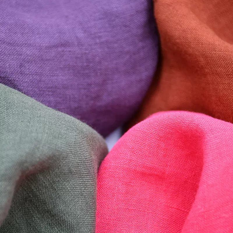 男女服装衬衫汉服沙发纯亚麻布料  免洗 干洗皱感亚麻布