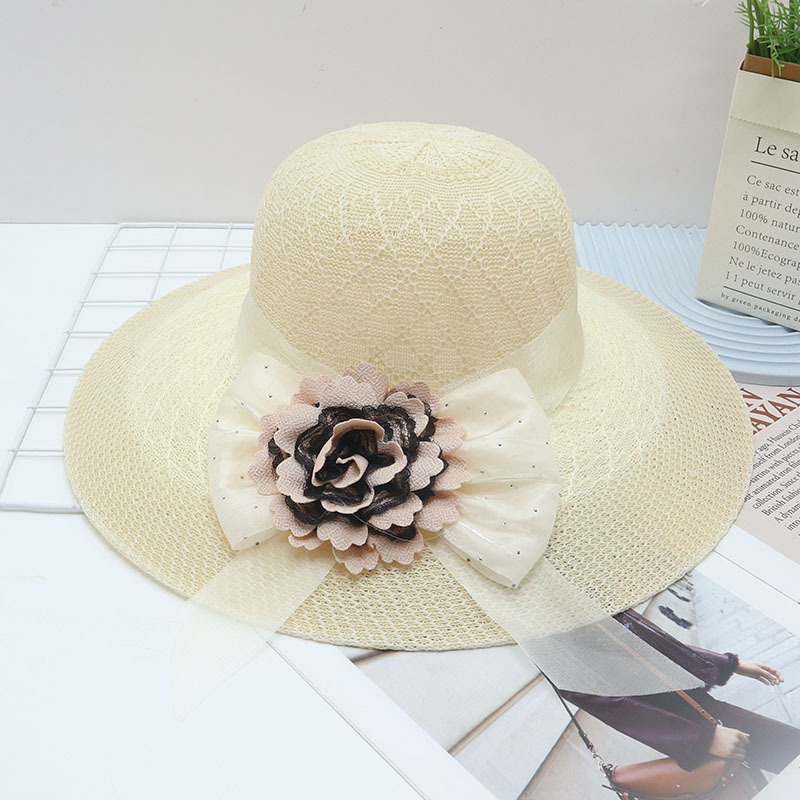 Sombrero de paja para mujer, UV, playa