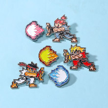 卡通动漫街头霸王游戏胸针隆肯豪鬼波动拳金属徽章礼物别针配饰