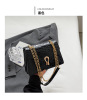 Fashionable summer bag strap for leisure one shoulder, simple and elegant design, 2023, crocodile print