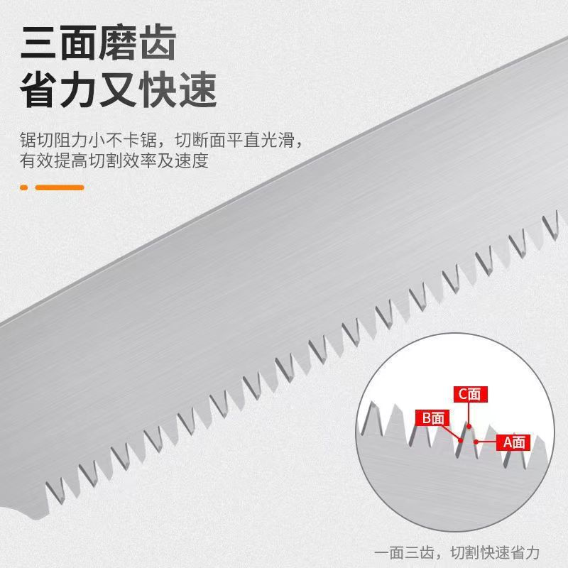 Manganese steel large-sized log saw with shell hand saw, outdoor portable woodworking belt saw, replacement blade type straight saw, factory wholesale