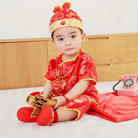 童民族服装;童旗袍/唐装;童马甲