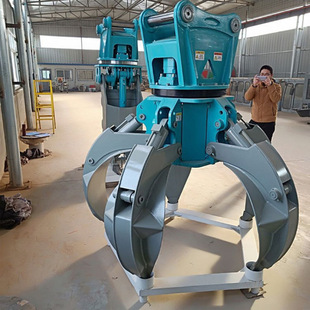 Excavator Multi-Flap Lotus Steel Grabber 360-Degree Rotating Hydraulic Lotus Crane Steel Grabber