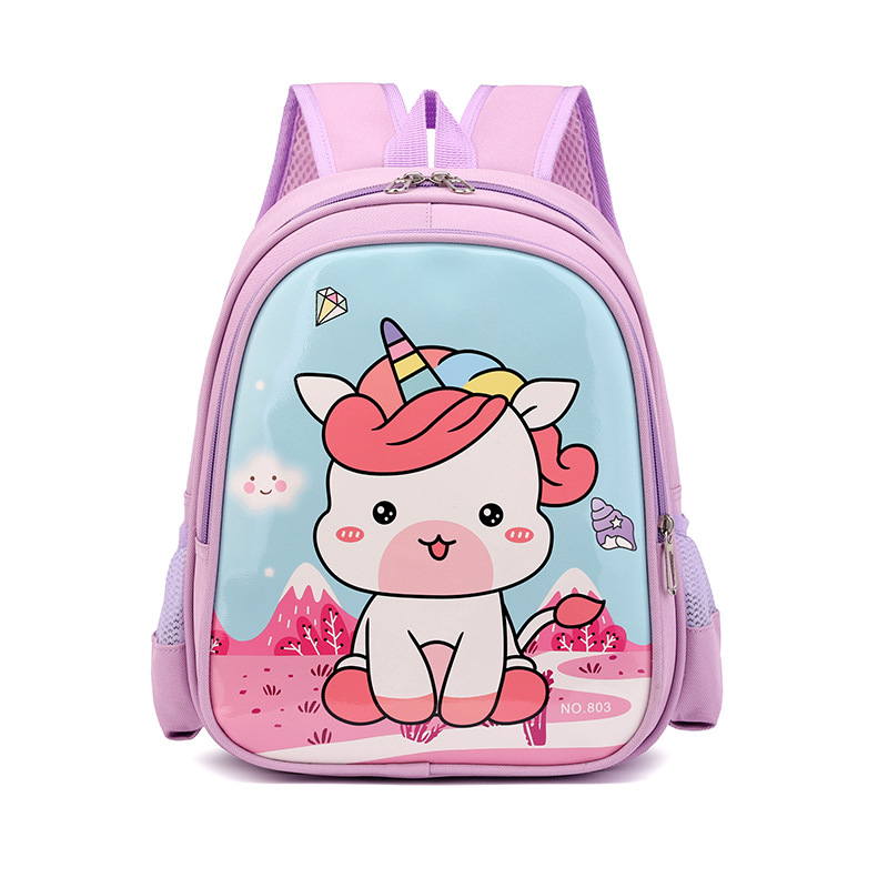 Mochila infantil transfronteriza lindo conejo unicornio mochila de niña caricatura para niños jardín de infantes mochila transpirable luz