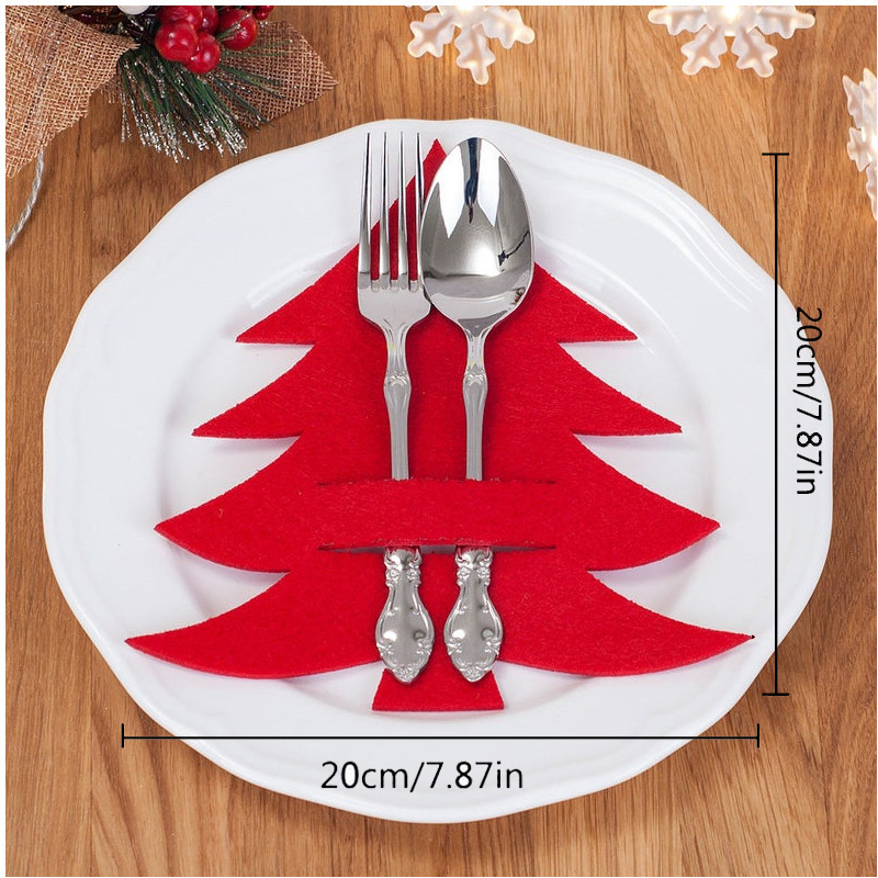 Vajilla de fieltro transfronterizo estera cuchillo tenedor vajilla titular vajilla bolsa partido Mesa cena cocina decoración de Navidad