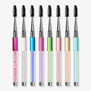 Wholesale grafting mascara brush new style with drill spiral fiber mascara brush portable with cap mascara brush