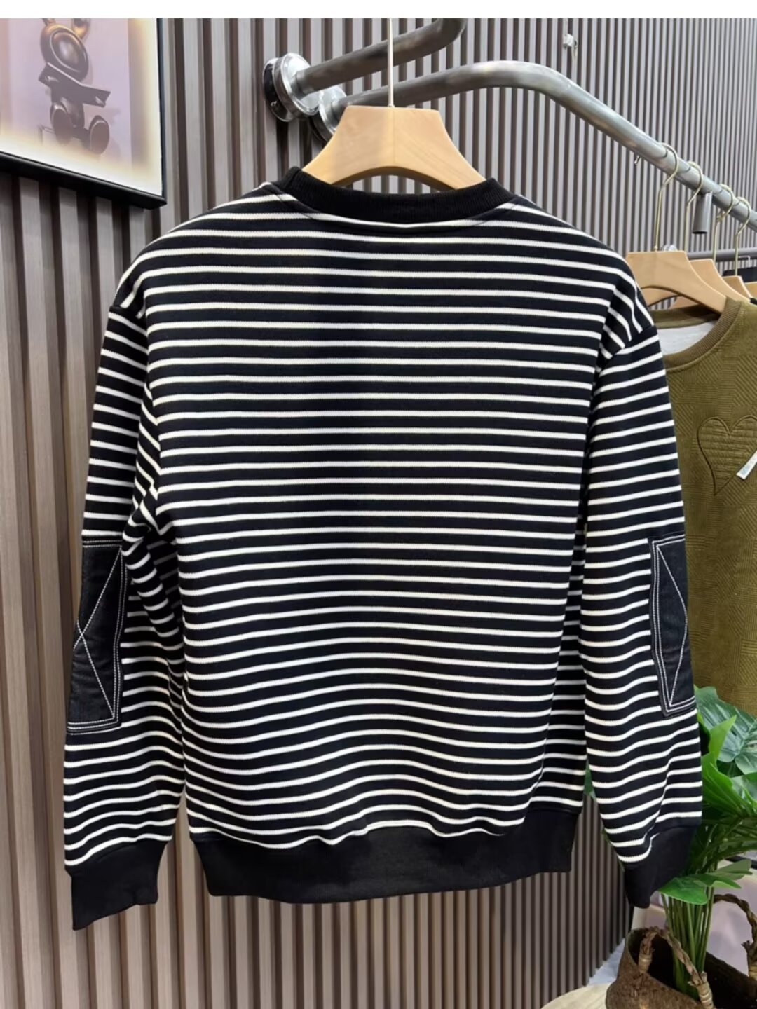 Sweat à capuche rayé pour homme style décontracté automne hiver_voghion.com