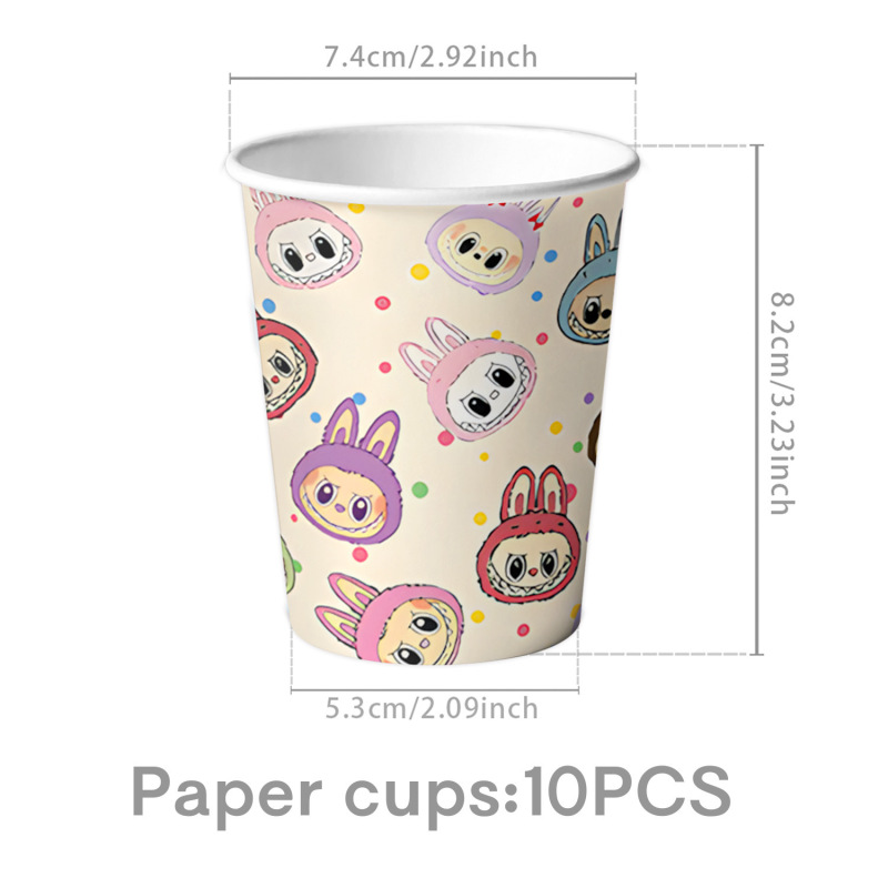 クロスボーダー新しい漫画ラブブパーティー食器子供の誕生日装飾使い捨てテーブルクロス紙皿アレンジメント用品|undefined