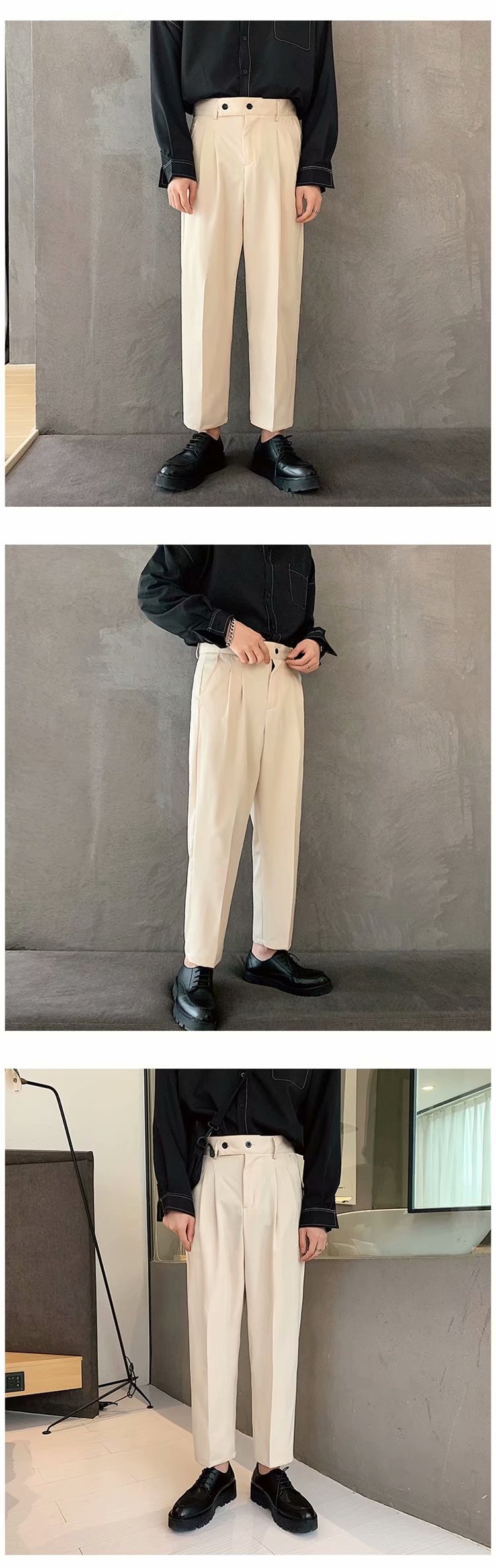 Summer Dropped Straight Retro Trendy Pants 4