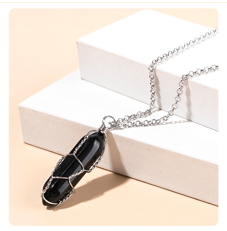 Simple Style Geometric Glass Pendant Necklace