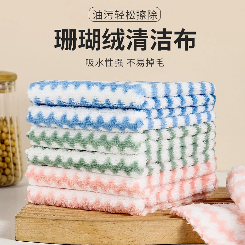 Поставщики оптом хозяйственная густая водяная рябь dishcloth кухонная салфетка не липнет к маслу впитывает воду не облезает и легко очищается