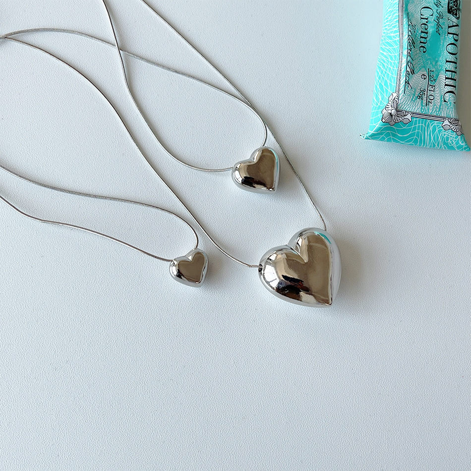 Simple Style Heart Shape Copper Necklace