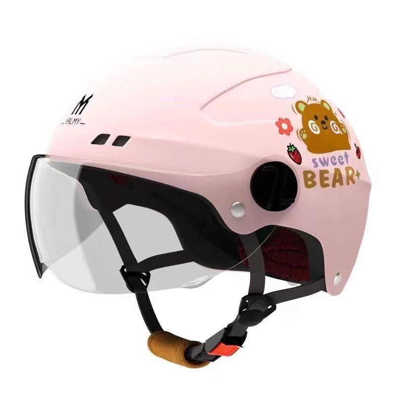 National standard certified children's helmet, summer electric scooter half helmet, all-season universal cute motorcycle electric bike safety helmet