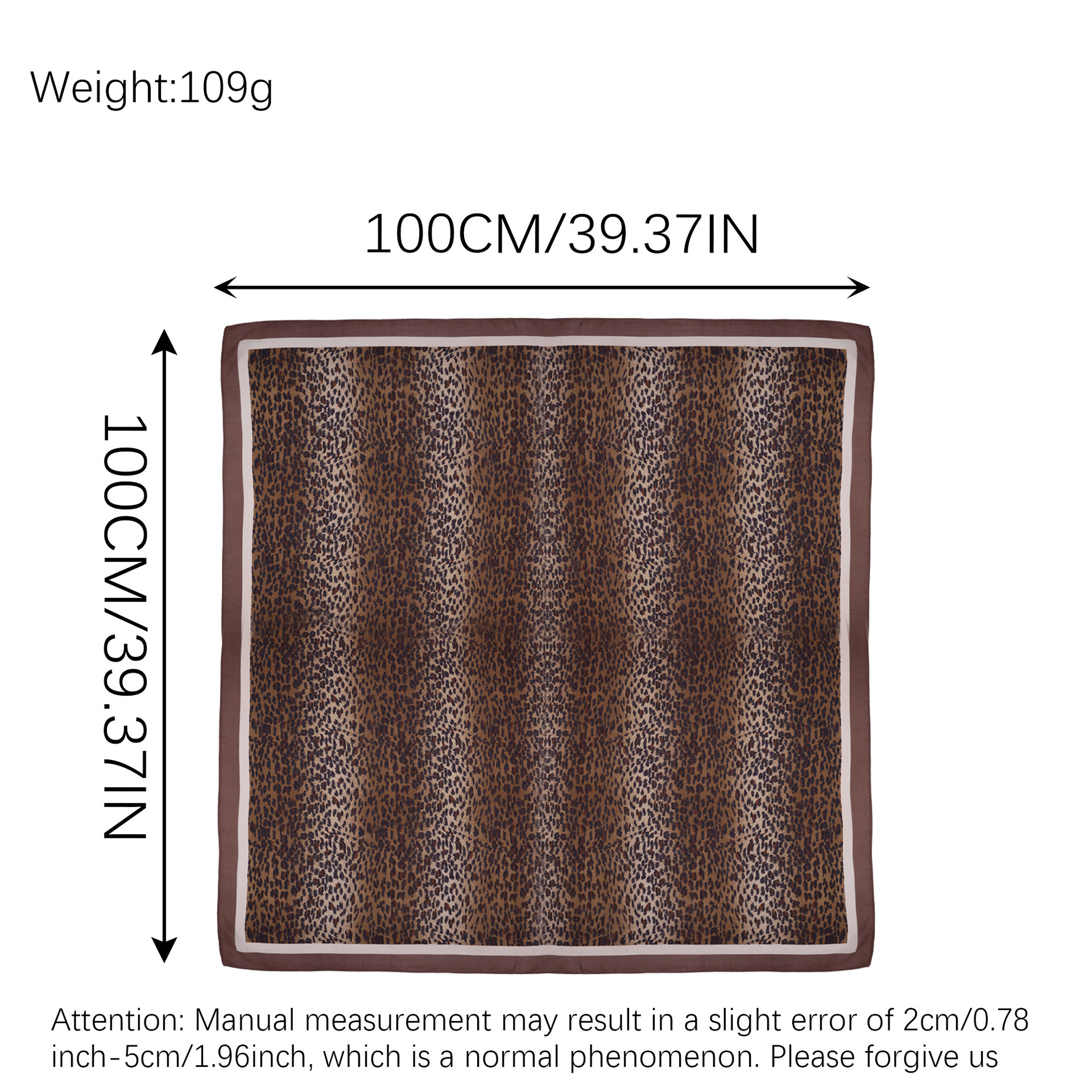 Foulard in seta stampa leopardata con nappe da donna_voghion.com