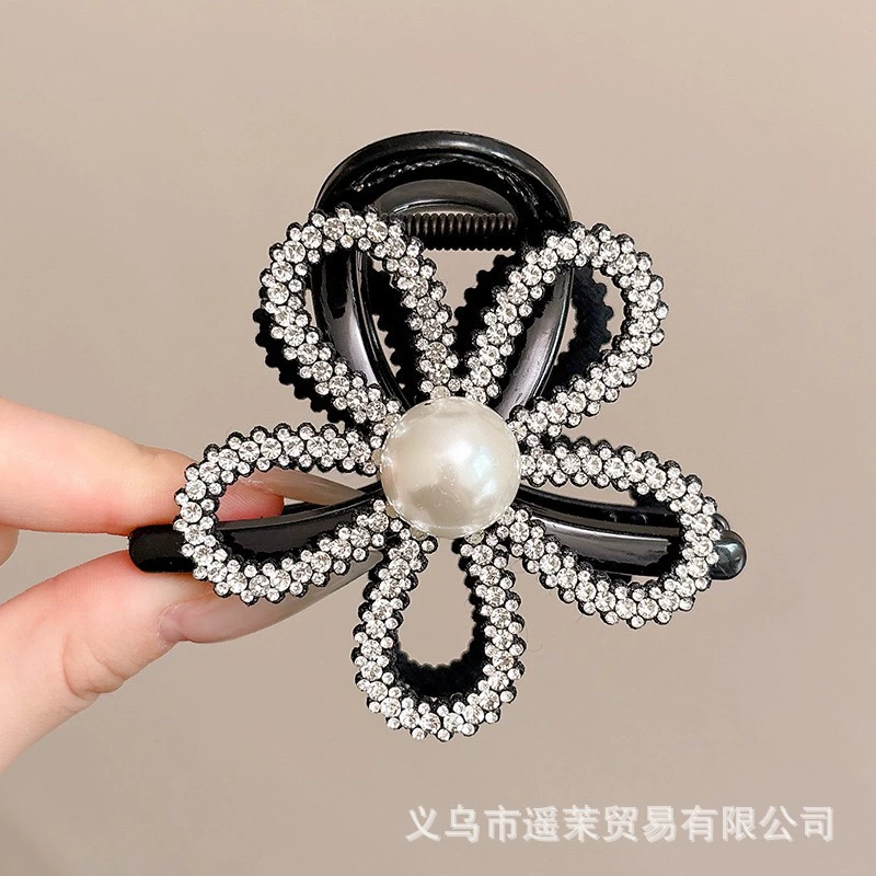 Атмосферная заколка для волос для фотосессий, крабовая заколка, модная hair accessory, с цветами