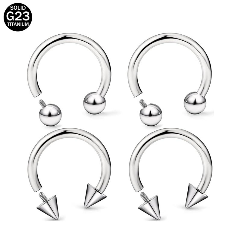 G23 Titanium labret Internal thread Bihuan Pellet Horse's hoof Bone nail human body puncture Jewelry