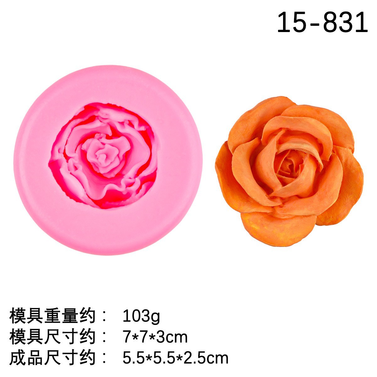 DIY Rosa peonía silicona molde hecho a mano de cristal epoxi yeso aromaterapia Mesa Decoración Accesorios