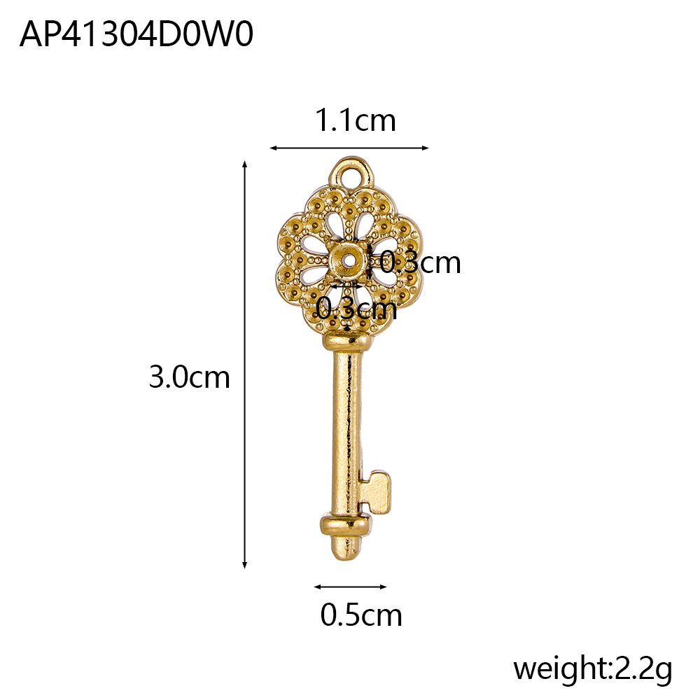 1g Weight Pendant Jewelry Making Type DIY Ornament Accessories Classification 1 Piece Quantity 304 Stainless Steel Material Key Pattern All Seasons Season Inlay Design Vacation, Classic Style Style 1 Piece 304 Stainless Steel Key Pendant 5