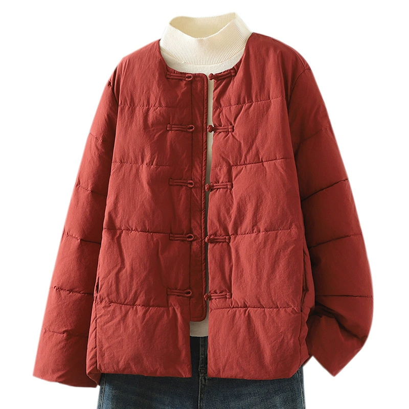 Winter retro down jacket, increased thickness