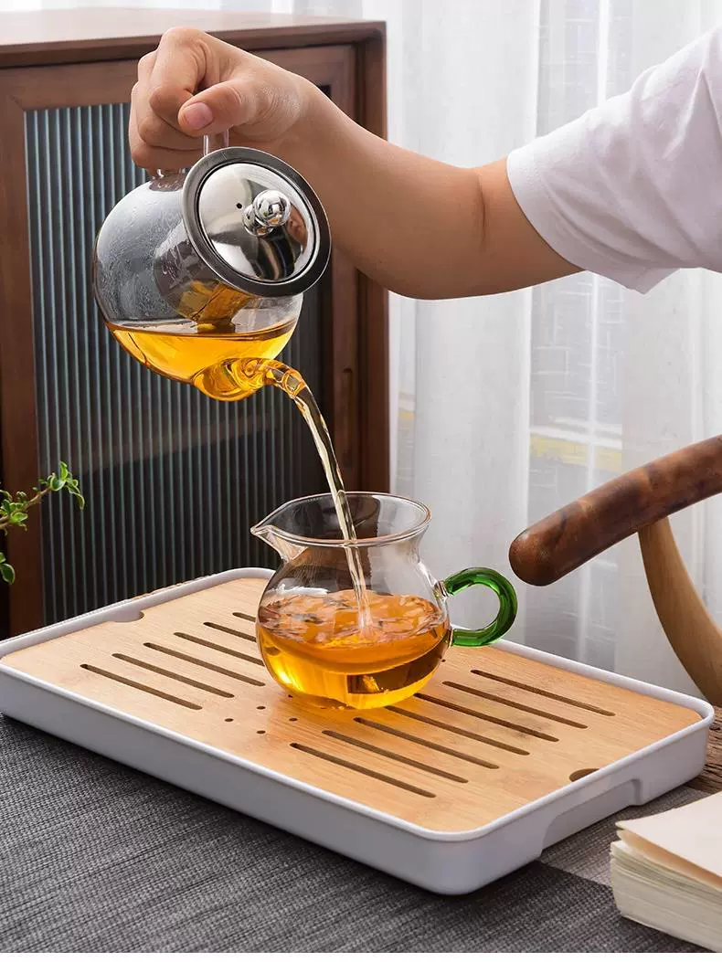 Glass tea set, filter stainless steel, teapot, flavored tea, tea cup
