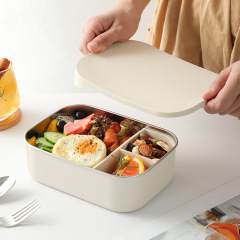 304ステンレス弁当箱学生弁当箱は電子レンジの食品収納箱に入れることができます。