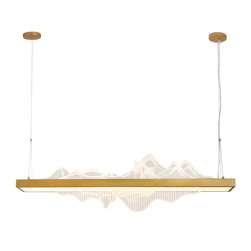 Wabi-sabi retro style tea room pendant lamp Zen Chinese restaurant light Chinese style bar lighting designer landscape pendant lamp