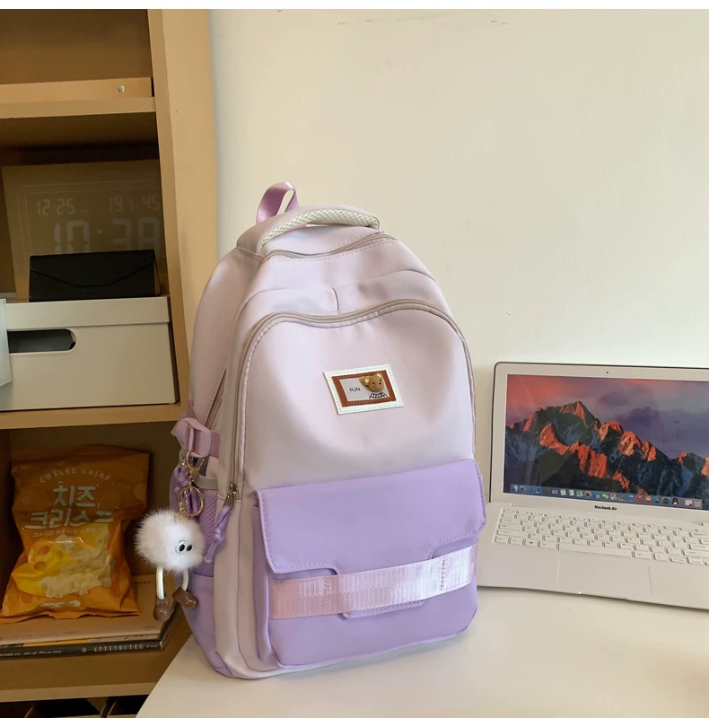 Handheld nylon fashionable capacious backpack for traveling