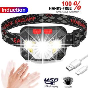 Hands-Free Led Headlamp Motion Sensor Head Lamp Headlight
