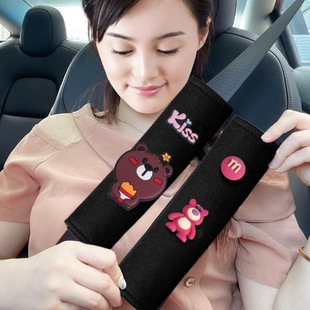 Car Safety Belt Shoulder Cover Car Cotton and Linen Safety Belt Protective Cover Wear-resistant Car Safety Belt Shoulder Cover