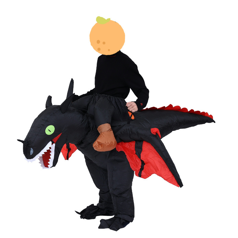 Amazon ropa de muñeca caliente ropa inflable dragón volador negro