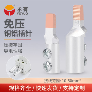 DTLC special non-pressure copper-aluminum transition line for air opening Nose C45 pin to connect circuit breaker DZ47 terminal