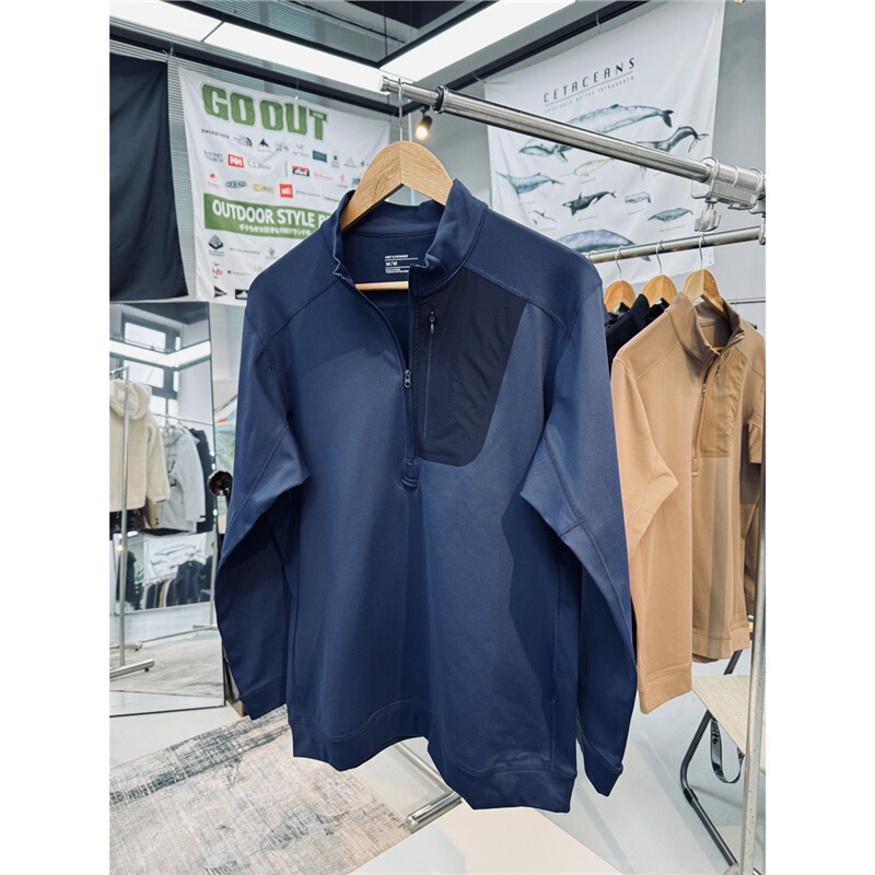 Replacement Series Dynamic Warm, Moisture-Absorbent, Breathable and Quick-Drying Technology Warm Velvet Men's Outdoor Pullover Half-Zip Fleece Sweatshirt