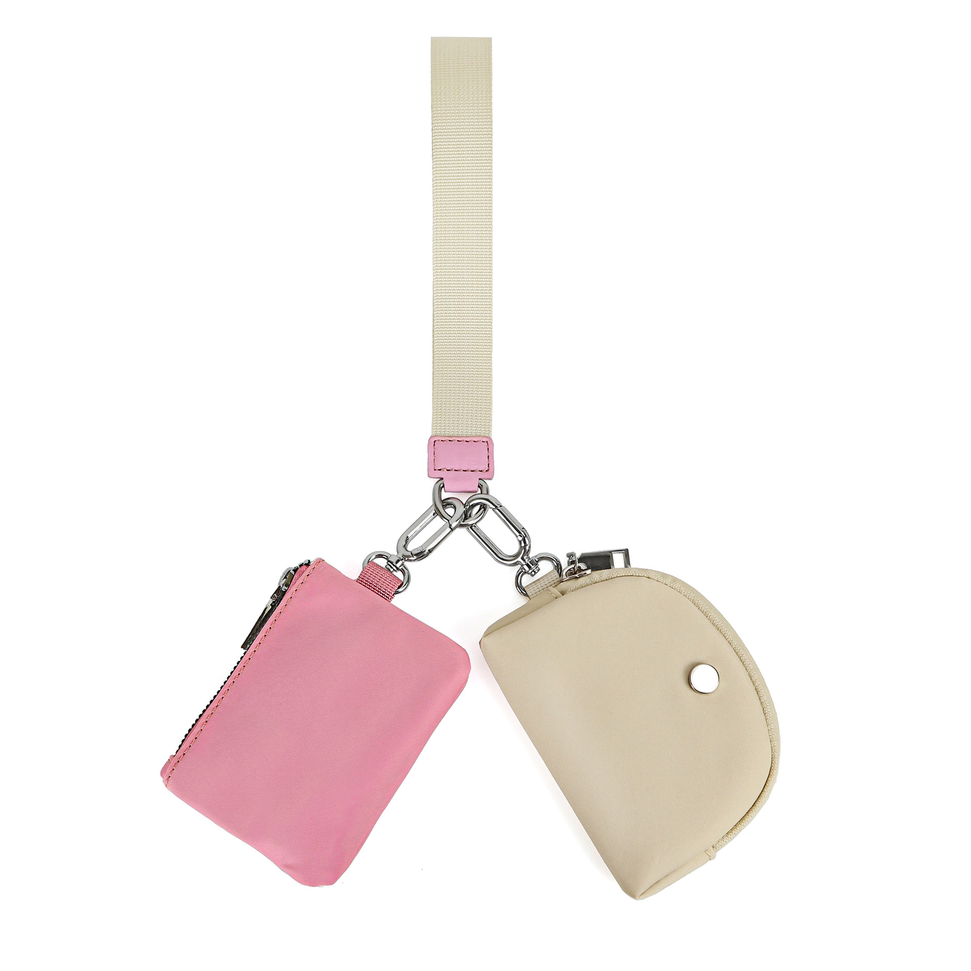 82g Weight Polyester Lining Material Zipper Closure Type Coin Purse Bags Type 1 Piece Quantity Daily Occasion Nylon Material Solid Color Pattern All Seasons Season Unisex Gender Simple Style Style Semicircle Shape Pink + White Black Black Gray Nylon Solid Color Semicircle Clutches 15
