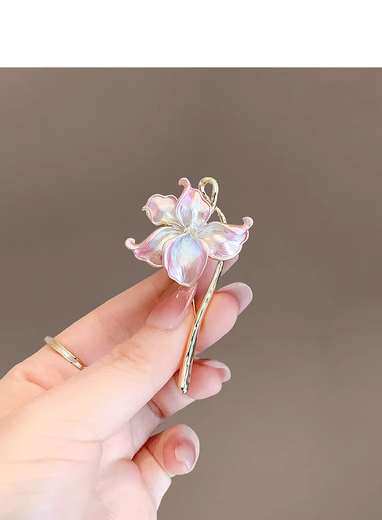 Spilla a forma di ninfea con temperamento retrò e nobile, spilla di sicurezza antiriflesso, accessorio per abito con fiore smaltato tridimensionale per donna_voghion.com